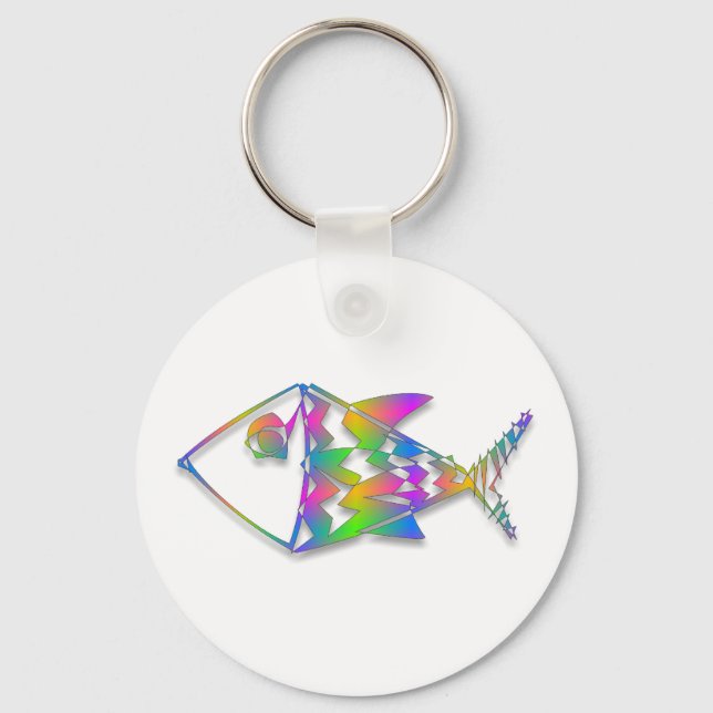 Abstract Fish Keychain (Front)