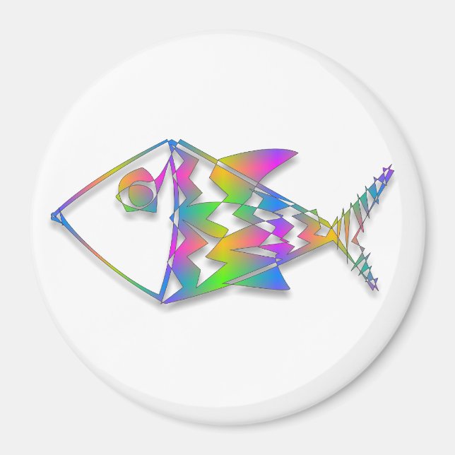 Abstract Fish Magnet (Front)