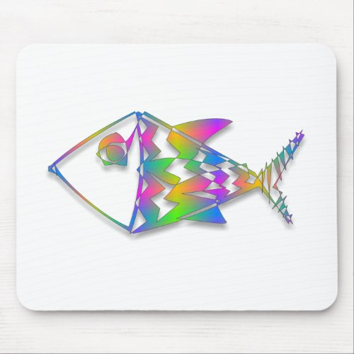 Abstract Fish Mouse Pad