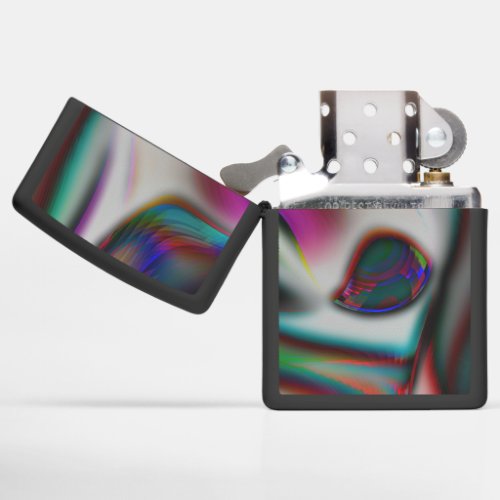 abstract fish mouth with psychedelic to soft blur  zippo lighter