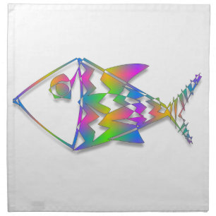 Abstract Fish Napkin