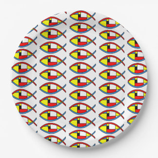 Abstract Fish Paper Plates