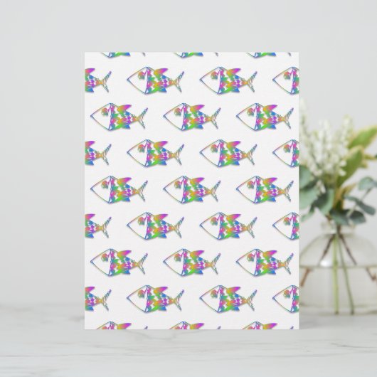 Abstract Fish Pattern (Standing Front)