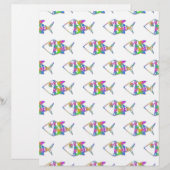 Abstract Fish Pattern (Front/Back)