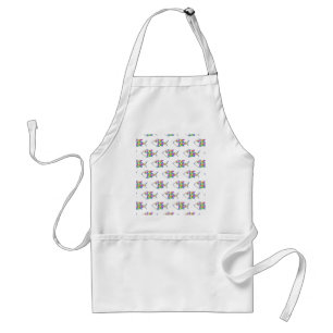 Abstract Fish Pattern Adult Apron