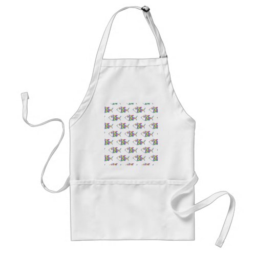 Abstract Fish Pattern Adult Apron