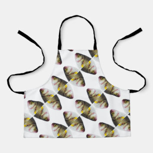 Abstract fish pattern apron