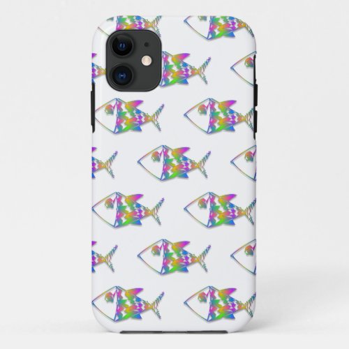 Abstract Fish Pattern iPhone 11 Case