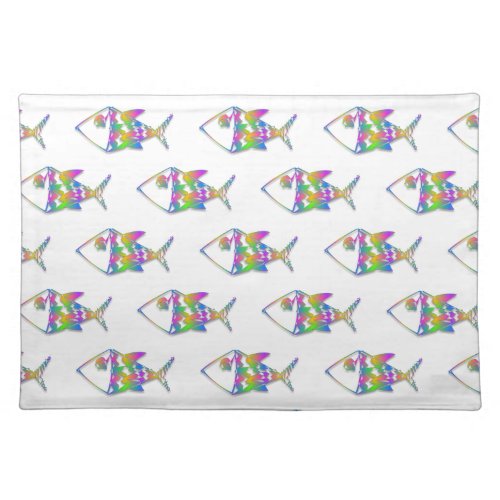 Abstract Fish Pattern Placemat
