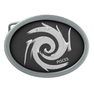 Abstract Fish Pisces Zodiac Belt Buckle