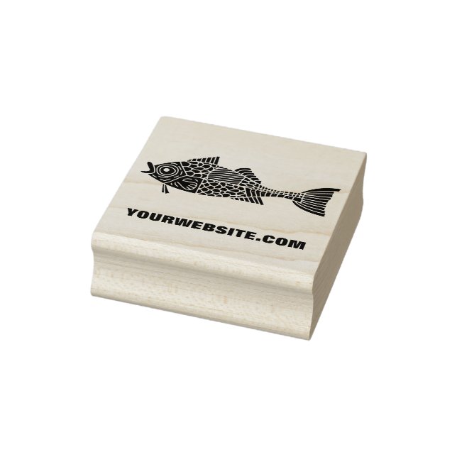 Abstract Fish Rubber Stamp (Stamp)