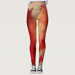 Abstract flame leggings