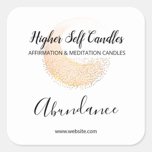 Abstract Flame Logo White Candle Product Labels