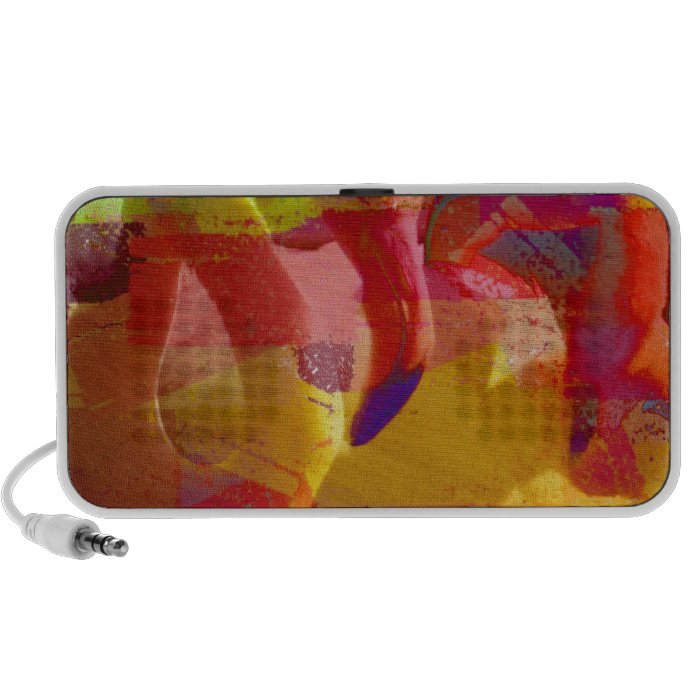 Abstract Flamingo Art Portable Speaker