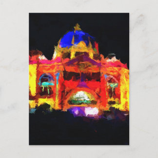 Abstract Flinders street station Postcard
