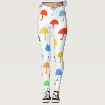 Abstract Floating Umbrellas Leggings by 16creative at Zazzle
