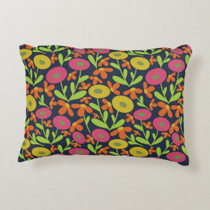 Abstract Flora Neon Accent Pillow