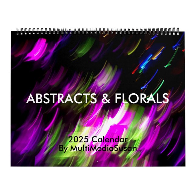 Abstract & Floral 2025 Calendar - MultiMediaSusan (Cover)
