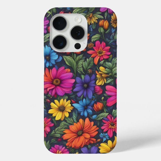 Abstract Floral #99 - iPhone 15 Pro Cases (Back)