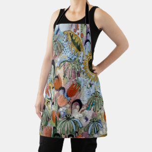 Abstract Floral Apron