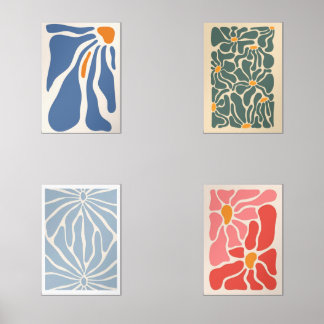 Abstract Floral Art - Decoration Wall Art Sets