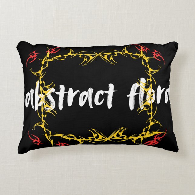 Abstract Floral Art Design | Modern Flower  Accent Pillow (Front)