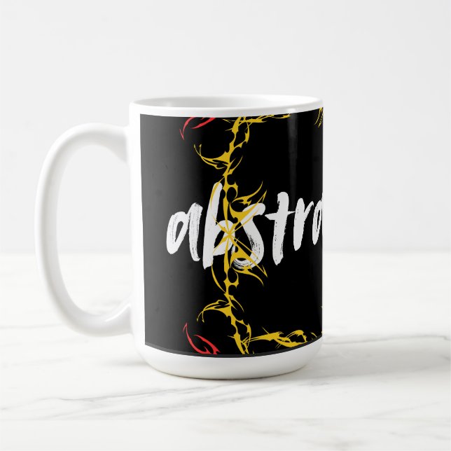 Abstract Floral Art Design | Modern Flower  Coffee Mug (Left)