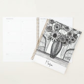 Abstract Floral Art Editable 2024 New Year  Planner (Display)