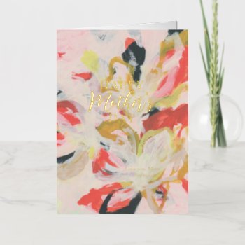 Abstract Floral Art Happy Mother's Day Foil Greeti Foil Greeting Card by byEunMee at Zazzle