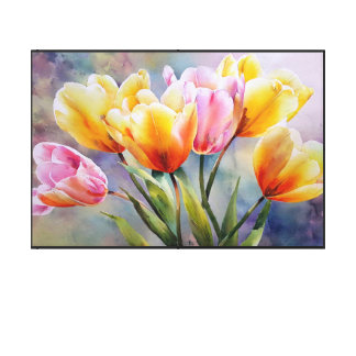Abstract Floral Art in a garden  Canvas Print
