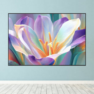 Abstract Floral Art in Bold Brushstrokes Canvas Print
