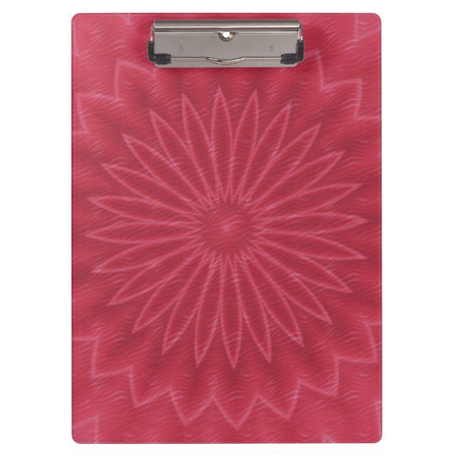 Abstract Floral Art Trendy Chic Feminin Dark Pink Clipboard (Front)