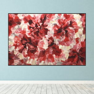 Abstract Floral Art with Swirling Petals Canvas Print