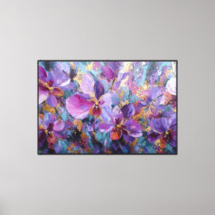 Abstract Floral Artwork – Modern Flower Canvas Pri Print