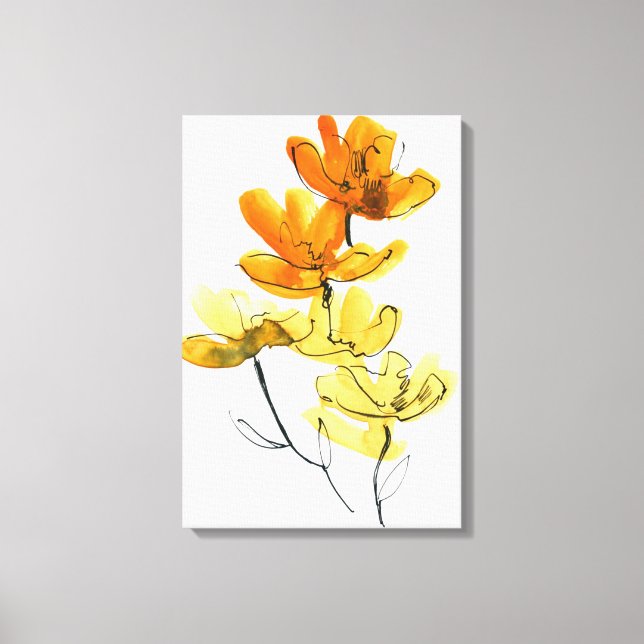 Abstract floral background canvas print (Front)