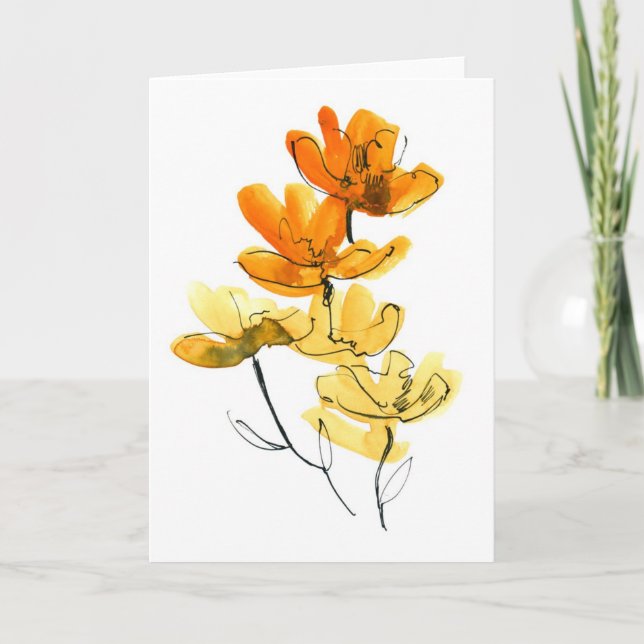 Abstract floral background card (Front)
