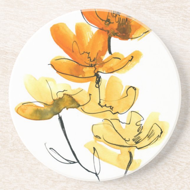 Abstract floral background coaster (Front)