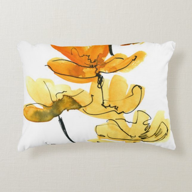 Abstract floral background decorative pillow (Front)