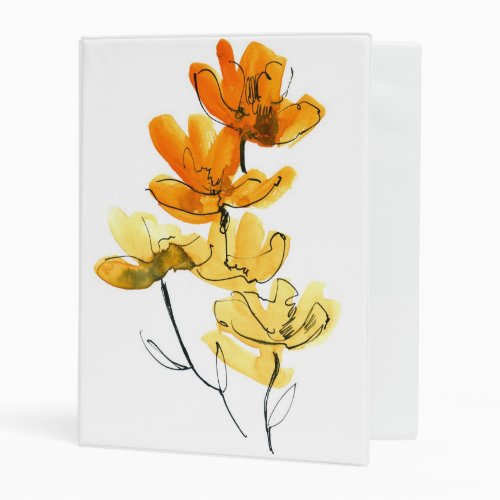 Abstract floral background mini binder