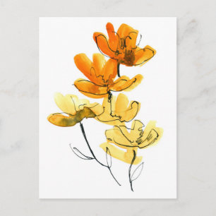 Abstract floral background postcard