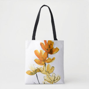 Abstract floral background tote bag