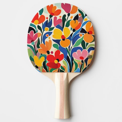 Abstract floral background, vibrant, ping pong paddle