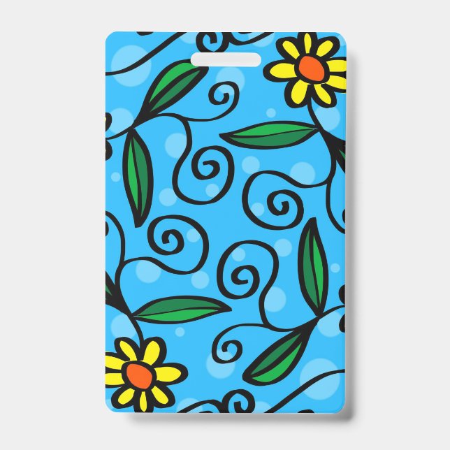 Abstract Floral Badge (Front)