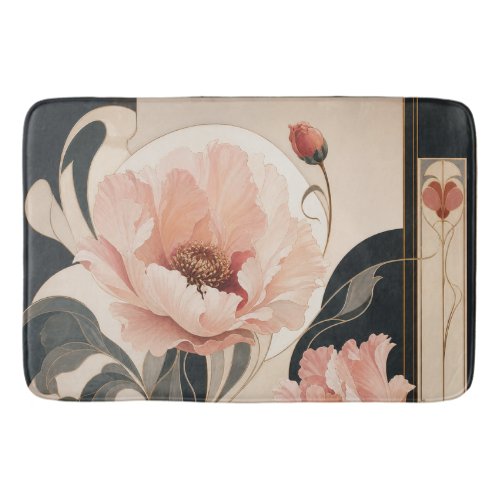"Abstract Floral" Bath Mat