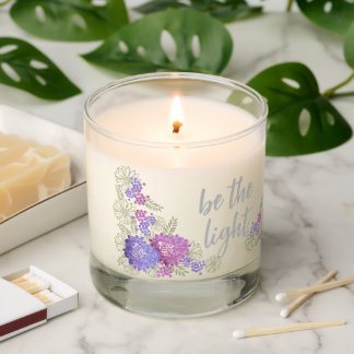 Abstract floral be the light scented candle