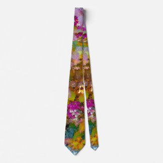 Abstract Floral/ beautiful mish-mash of color Neck Tie