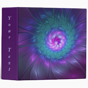 Abstract Floral Beauty Colorful Art Flower Text 3 Ring Binder