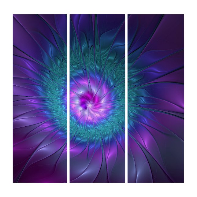 Abstract Floral Beauty Colorful Fractal Art Flower (Front)