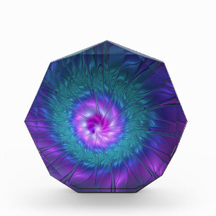 Abstract Floral Beauty Colorful Fractal Art Flower Acrylic Award
