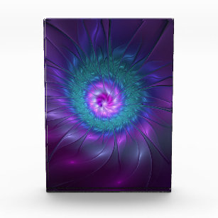 Abstract Floral Beauty Colorful Fractal Art Flower Acrylic Award